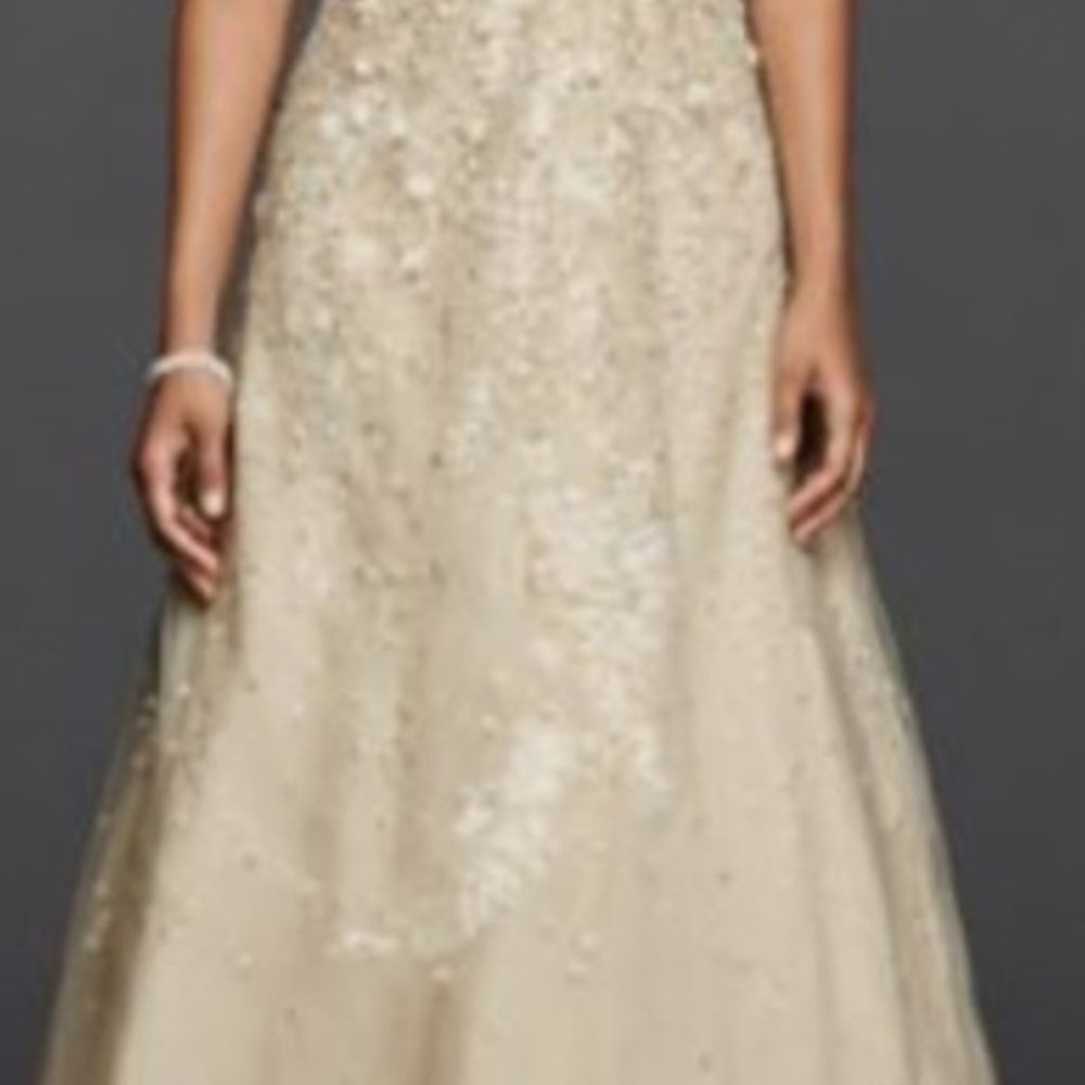 Champagne wedding dress